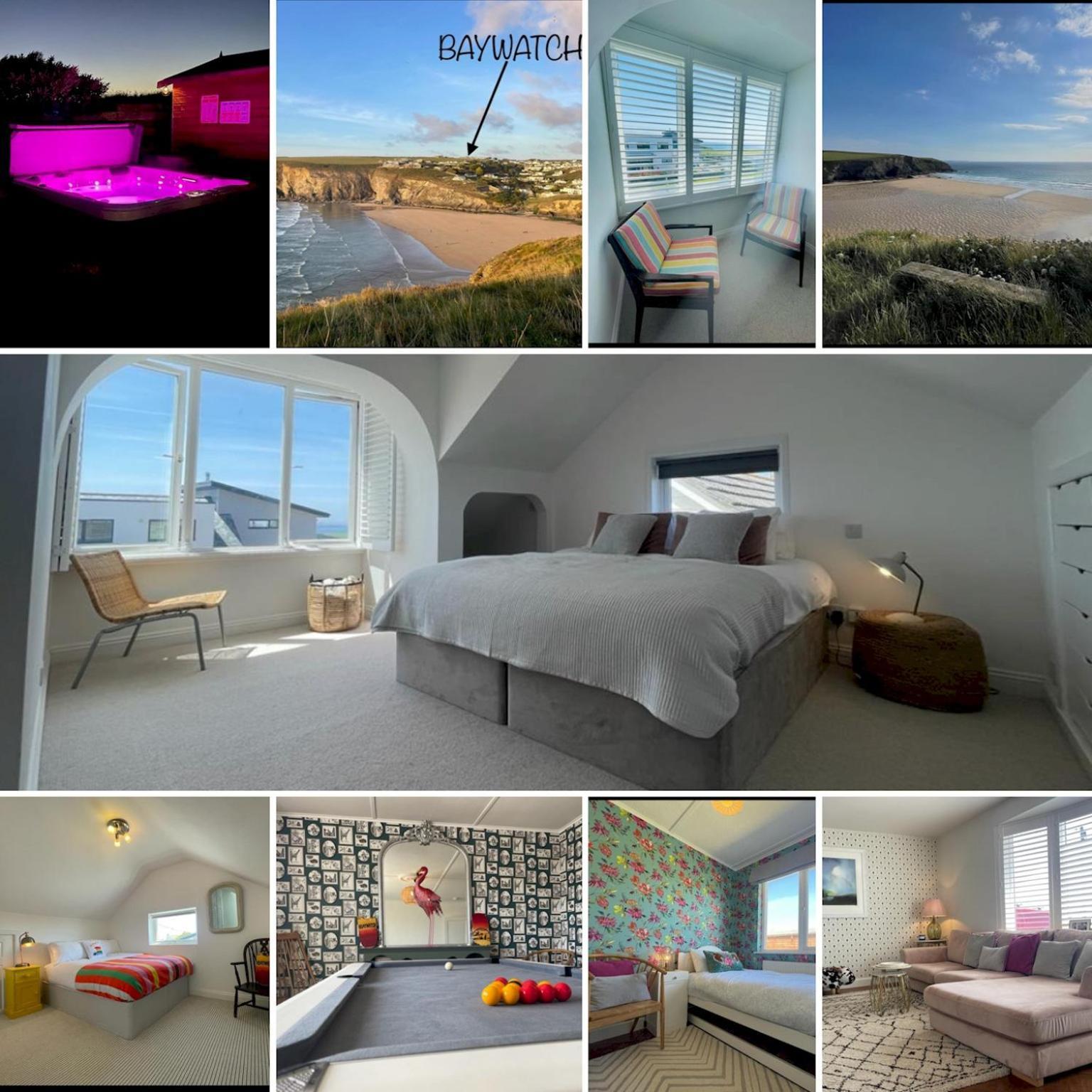 Baywatch Mawgan Porth Spacious Home Sleeps 9, Games Room, Parking & Garden Exteriör bild